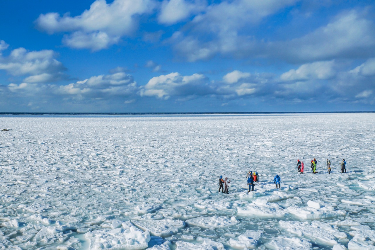 どこまでも広がる流氷の海